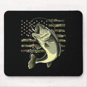 B Fische Fischen US amerikanische Flagge Camouflag Mousepad