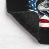 B Fische Flagge Fischer der USA 4. Juli Fischen Mousepad (Ecke)