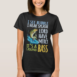 B Fischfang Anglersport Schwarzer B Fisch T-Shirt