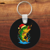 B Fish Christmas Fishing  Schlüsselanhänger (Vorderseite)