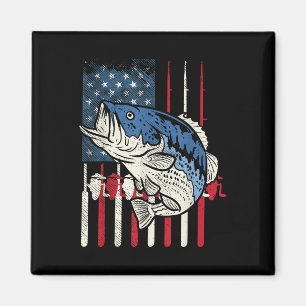 B Fish Us Amerikanische Flagge Patriotischer Angle Magnet