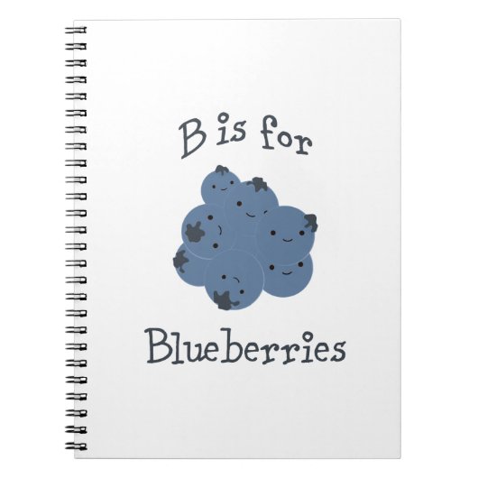 B für Blaubeeren Notizblock (Vorderseite)