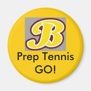 b für brebeuf, Vorbereitungs-Tennis GEHEN! Magnet