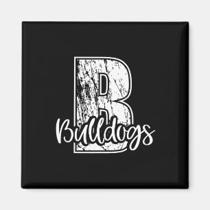 B Für Bulldogs School Sports Fan Team Spirit Magnet