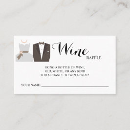B & G Wine Raffle Wedding Brautparty Card Platzkarte