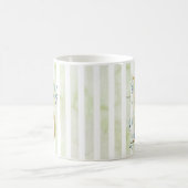 B Gold Erstplatzierung auf blau-weißen Streifen Kaffeetasse (Mittel)