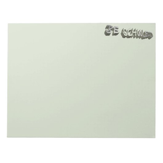 B. Grauweiß Notizblock (Vorderseite)