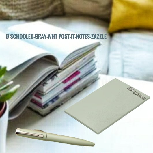 B. Grauweiß Post-it Klebezettel