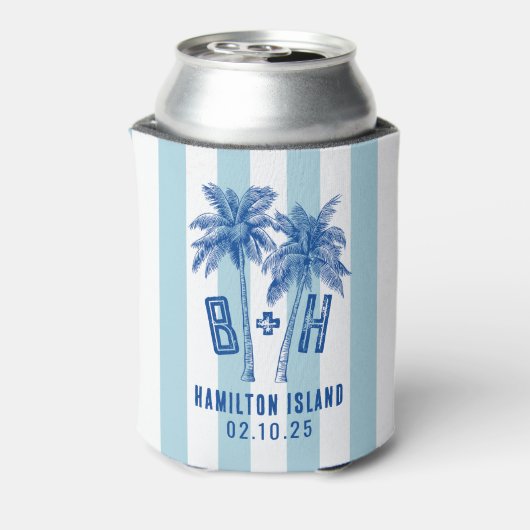 B + H Palm Tree Custom Design 02 Dosenkühler (Kanne Rückseite)