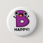 B Happy Funny Alphabet Pub Button (Vorderseite)