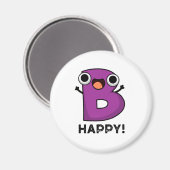 B Happy Funny Alphabet Pub Magnet (Vorderseite/Rückseite)