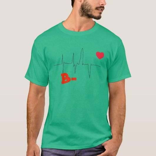 B- Herzfrequenz nach Funky Blood T-Shirt (Vorderseite)