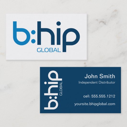 b:HIP Distributor Business Card Blue Visitenkarte (Vorne/Hinten)