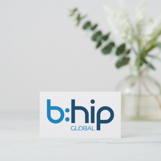 b:HIP Distributor Business Card Blue Visitenkarte (Stehend Vorderseite)