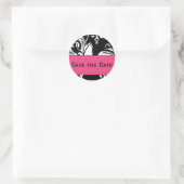 B&HP Contemporary Damask Save the Date Aufkleber (Tasche)