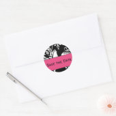 B&HP Contemporary Damask Save the Date Aufkleber (Umschlag)
