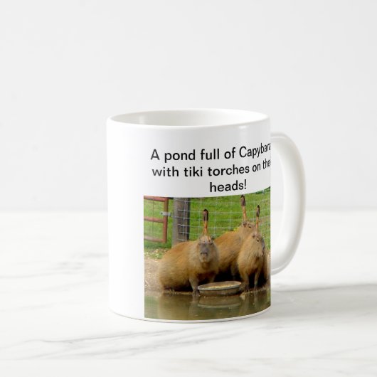 B - Humorvolle Capybara-Tasse Kaffeetasse (VorderseiteRechts)