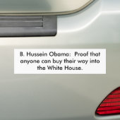 B. Hussein Obama:  Prüfen Sie, dass jedermann Th Autoaufkleber (Auf Auto)