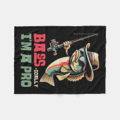 B-i bin ich ein Funny Fishing Liebhaber Fleecedecke (Vorderseite (Horizontal))
