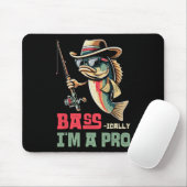 B-i bin ich ein Funny Fishing Liebhaber Mousepad (Mit Mouse)