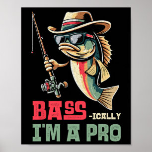 B-i bin ich ein Funny Fishing Liebhaber Poster