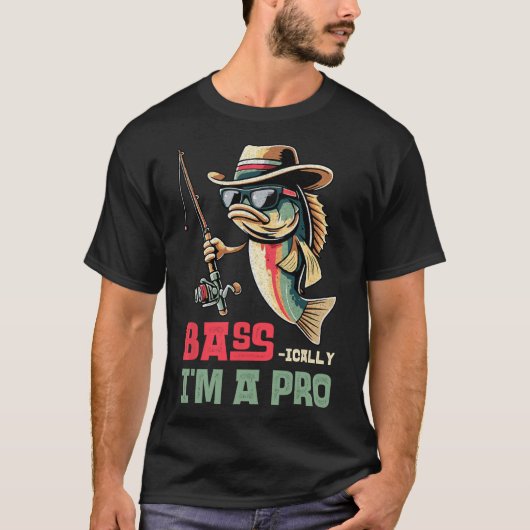 B-i bin ich ein Funny Fishing Liebhaber T-Shirt (Vorderseite)