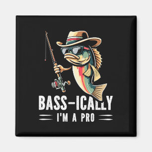 B-i bin ich ein Pro Funny Fishing Liebhaber Fisch Magnet