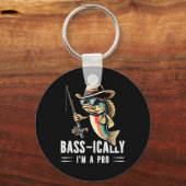 B-i bin ich ein Pro Funny Fishing Liebhaber Fisch Schlüsselanhänger (Vorderseite)