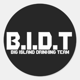 B.I.D.T., GROSSE INSEL, TRINKTEAM RUNDER AUFKLEBER