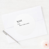 B.I.L.F. RUNDER AUFKLEBER (Umschlag)