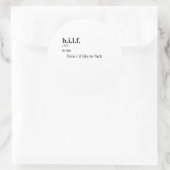 B.I.L.F. RUNDER AUFKLEBER (Tasche)
