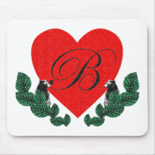 B im Herzen Mousepad