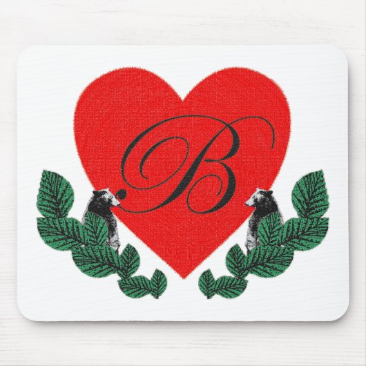 B im Herzen Mousepad (Vorne)