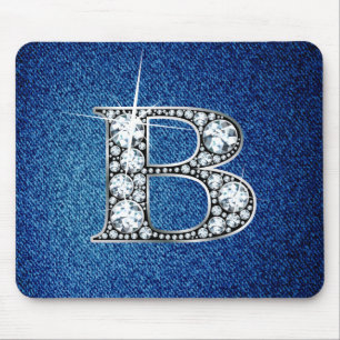 B Imitate -"Diamant Bling" auf Denim Mousepad