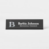 B Imitate Diamond Desk Namplate Schreibtischnamensplakette (Vorderseite )