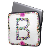 B Initial Gemstone Laptopschutzhülle (Vorderseite Links)