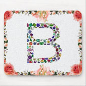 B Initial Gemstone Mousepad (Vorne)