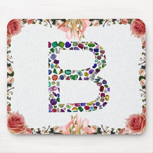 B Initial Gemstone Mousepad (Vorne)