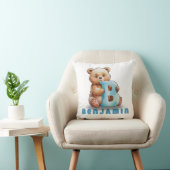 B is for Bear – Personalized Baby Pillow Kissen (Stuhl )