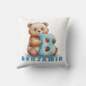 B is for Bear – Personalized Baby Pillow Kissen (Rückseite)