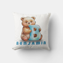 B is for Bear – Personalized Baby Pillow Kissen