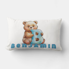 B is for Bear – Personalized Baby Pillow Lendenkissen