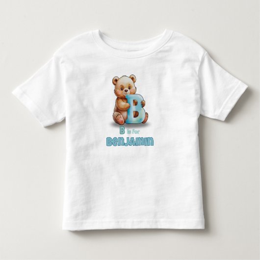 B is for Benjamin – Personalized Kids’ T-Shirt (Vorderseite)