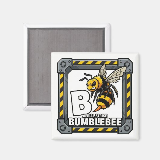 B is for Bumblebee – GTA Style ABC Learning Magnet (Vorderseite/Rückseite)