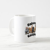 B ist für Baboon Keeper Kaffeetasse (Vorderseite Links)