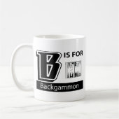 B ist für Backgammon Kaffeetasse (Links)