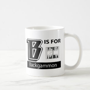 B ist für Backgammon Kaffeetasse