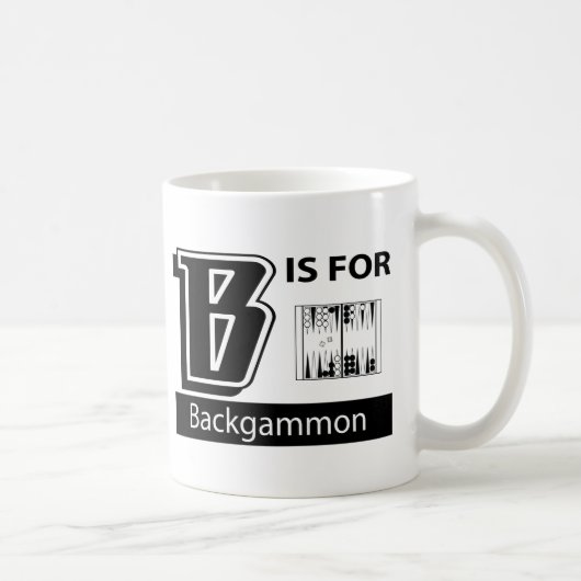 B ist für Backgammon Kaffeetasse (Rechts)