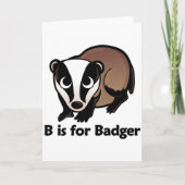 B ist für Badger Karte (Vorderseite)
