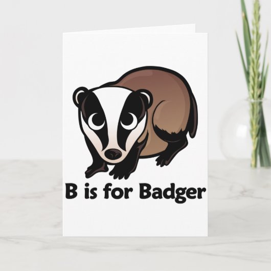 B ist für Badger Karte (Vorderseite)
